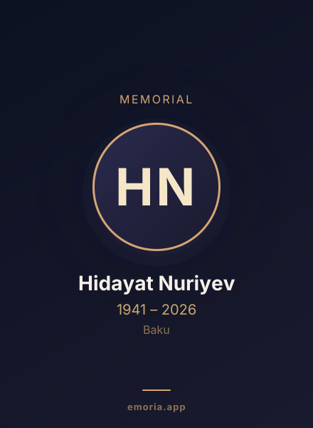 Memorial portrait of Hidayat Nuriyev