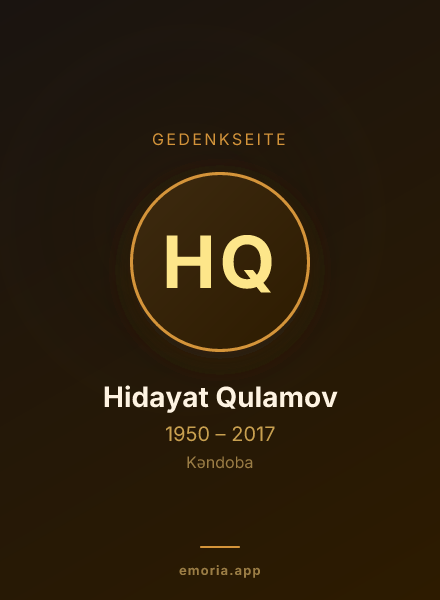 Gedenkportrait von Hidayat Qulamov