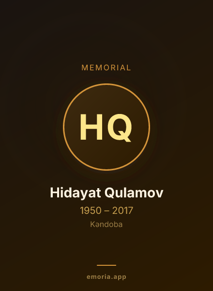 Memorial portrait of Hidayat Qulamov