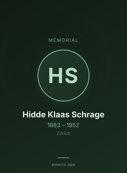 Memorial portrait of Hidde Klaas Schrage