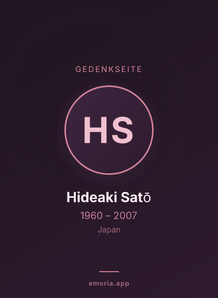 Gedenkportrait von Hideaki Satō