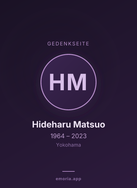 Gedenkportrait von Hideharu Matsuo
