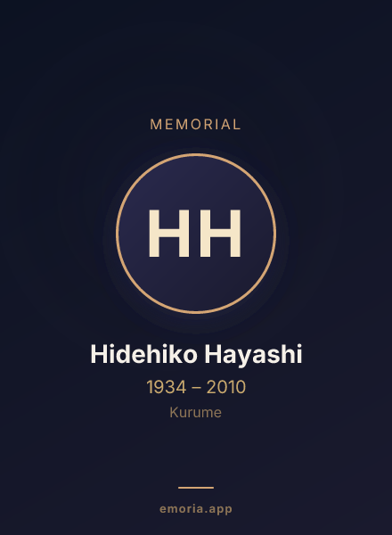 Memorial portrait of Hidehiko Hayashi