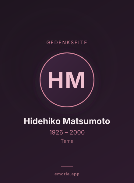 Gedenkportrait von Hidehiko Matsumoto