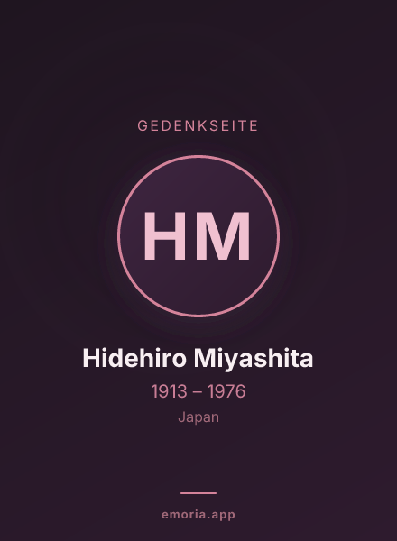 Gedenkportrait von Hidehiro Miyashita