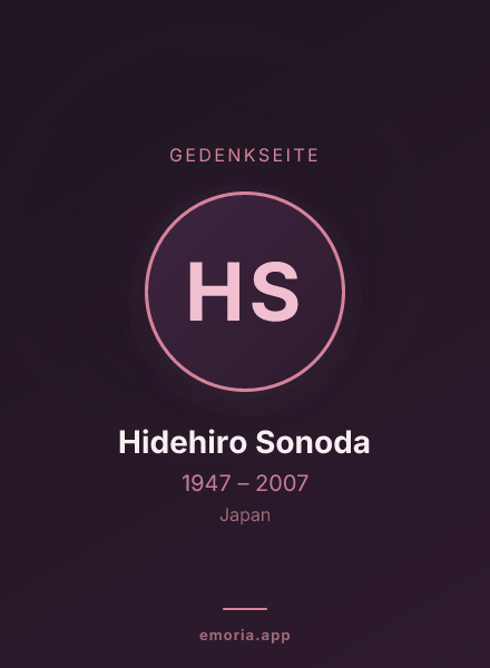 Gedenkportrait von Hidehiro Sonoda