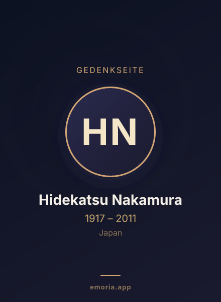 Gedenkportrait von Hidekatsu Nakamura