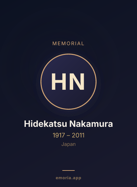 Memorial portrait of Hidekatsu Nakamura