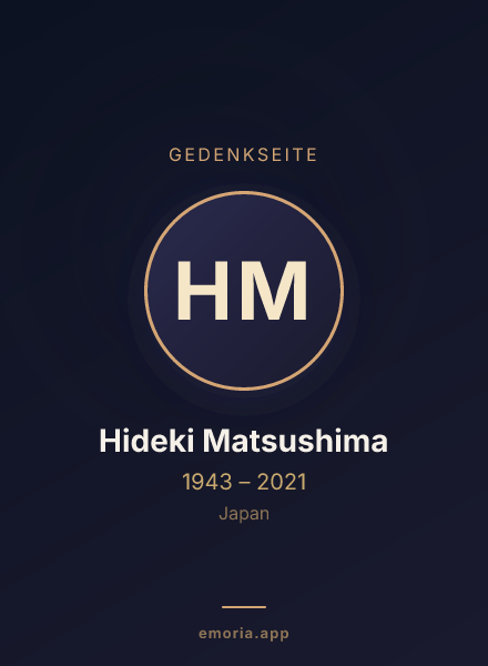 Gedenkportrait von Hideki Matsushima