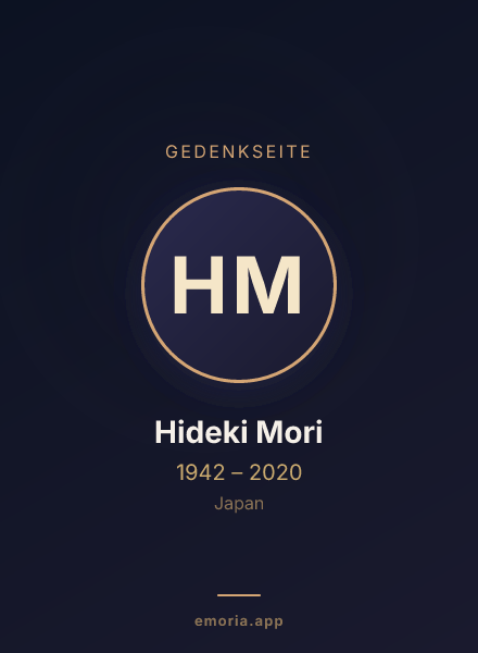 Gedenkportrait von Hideki Mori
