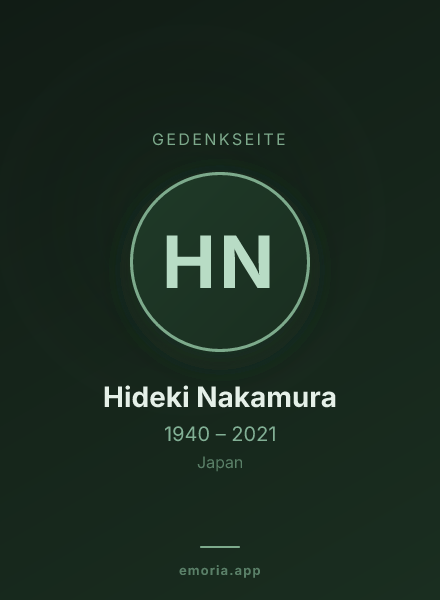 Gedenkportrait von Hideki Nakamura