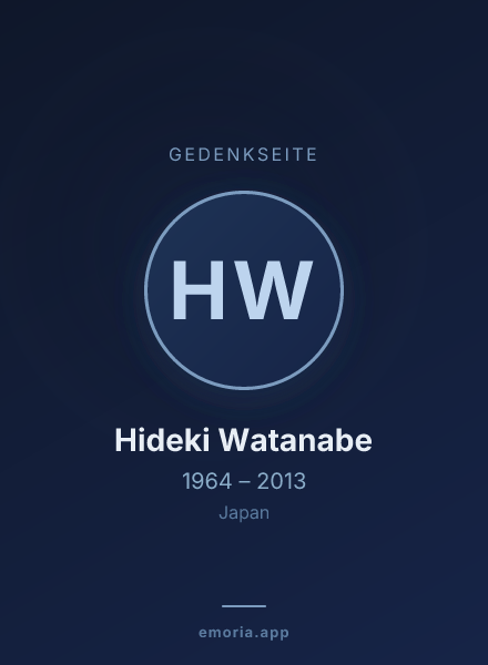 Gedenkportrait von Hideki Watanabe