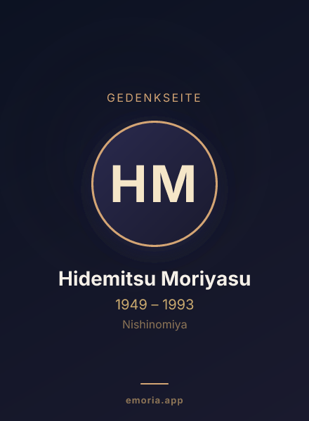 Gedenkportrait von Hidemitsu Moriyasu