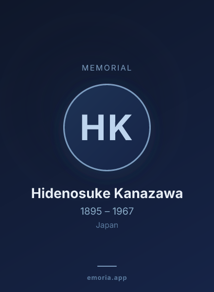 Memorial portrait of Hidenosuke Kanazawa