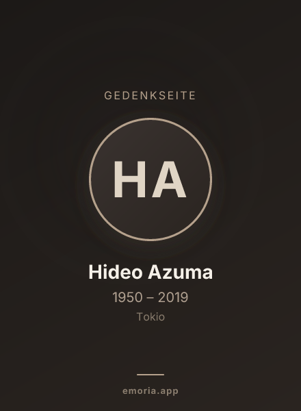 Gedenkportrait von Hideo Azuma