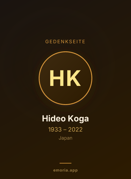Gedenkportrait von Hideo Koga