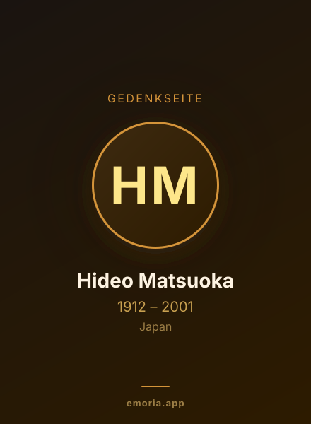 Gedenkportrait von Hideo Matsuoka