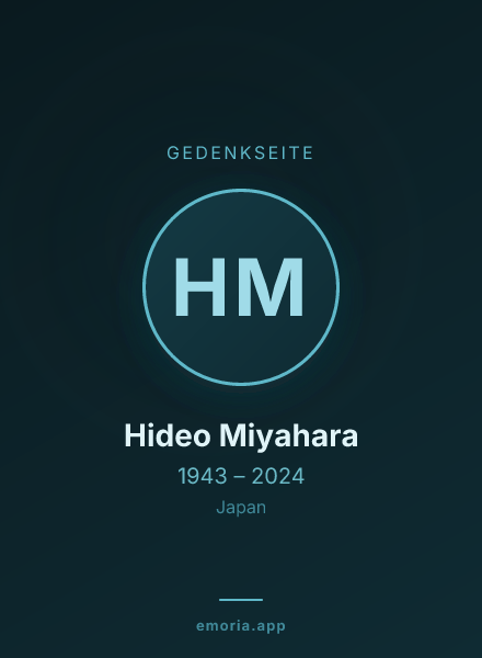 Gedenkportrait von Hideo Miyahara