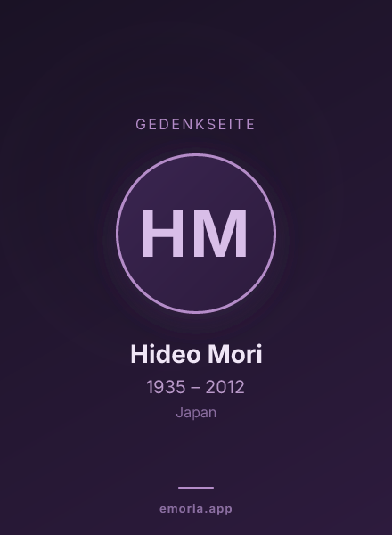 Gedenkportrait von Hideo Mori