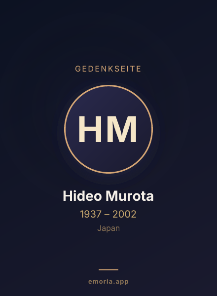 Gedenkportrait von Hideo Murota