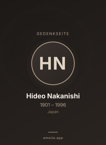 Gedenkportrait von Hideo Nakanishi