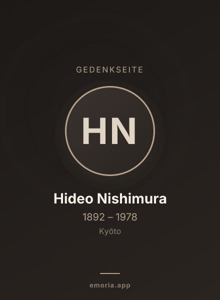 Gedenkportrait von Hideo Nishimura