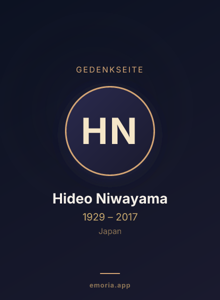 Gedenkportrait von Hideo Niwayama