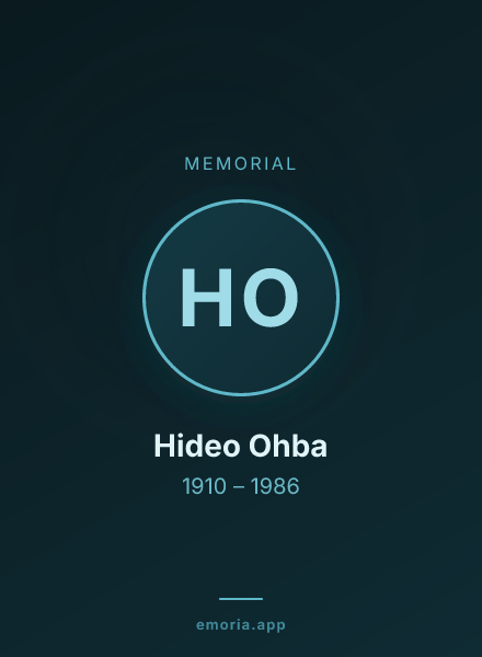 Memorial portrait of Hideo Ohba
