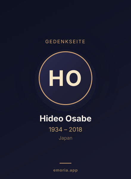 Gedenkportrait von Hideo Osabe
