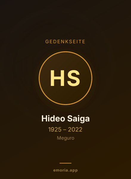 Gedenkportrait von Hideo Saiga