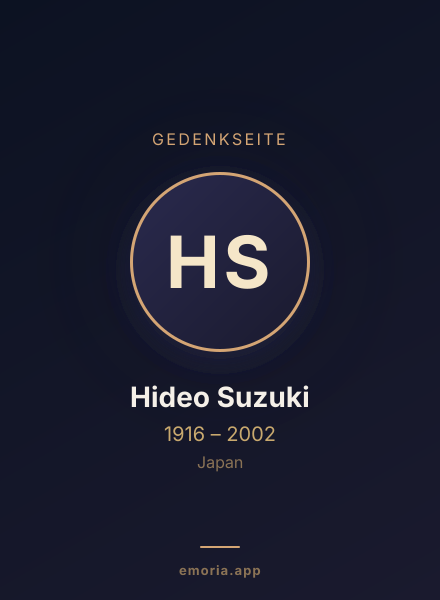 Gedenkportrait von Hideo Suzuki