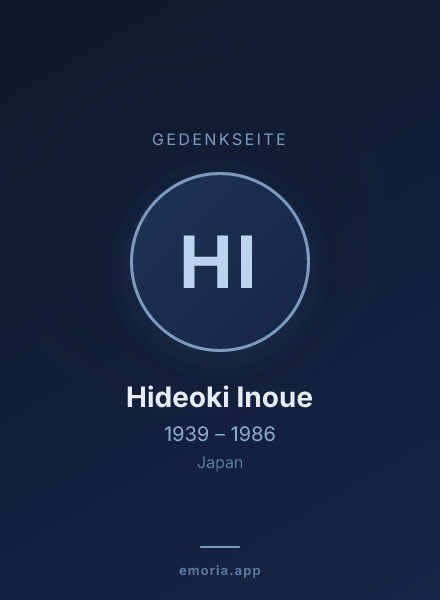 Gedenkportrait von Hideoki Inoue