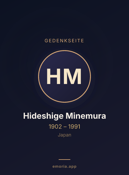 Gedenkportrait von Hideshige Minemura