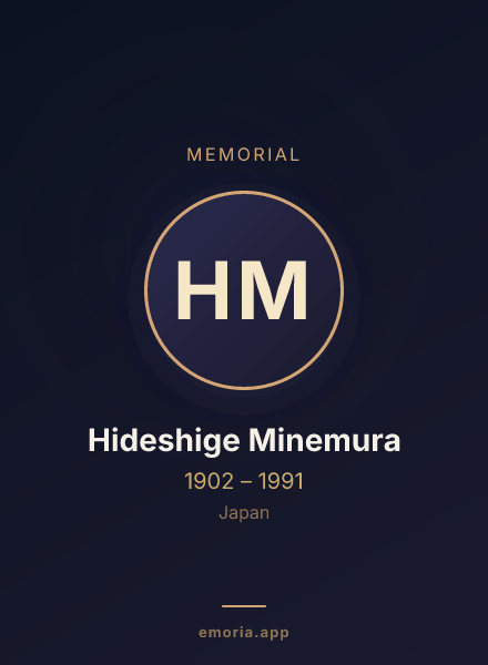 Memorial portrait of Hideshige Minemura