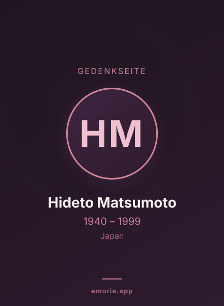 Gedenkportrait von Hideto Matsumoto