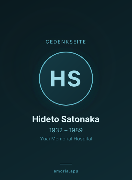 Gedenkportrait von Hideto Satonaka