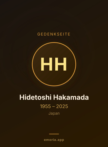 Gedenkportrait von Hidetoshi Hakamada