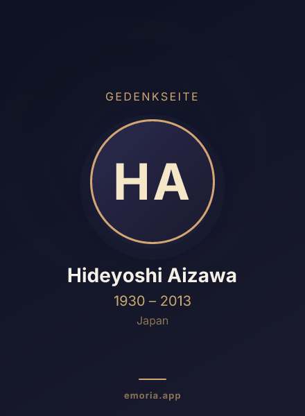 Gedenkportrait von Hideyoshi Aizawa