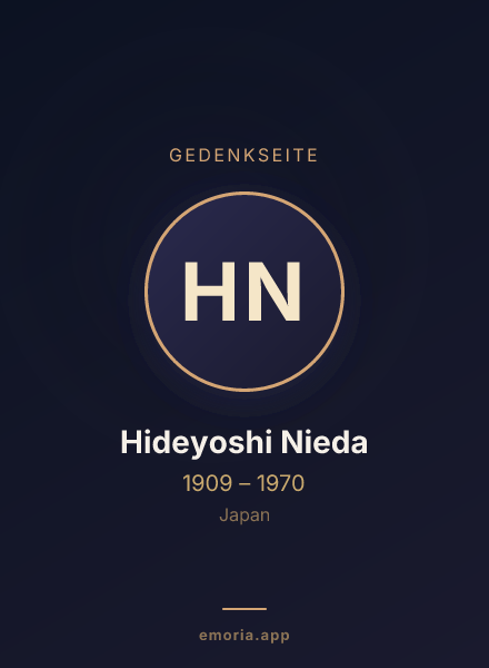 Gedenkportrait von Hideyoshi Nieda