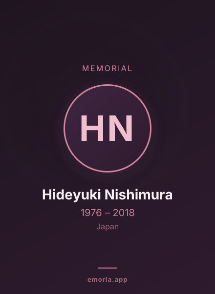 Memorial portrait of Hideyuki Nishimura