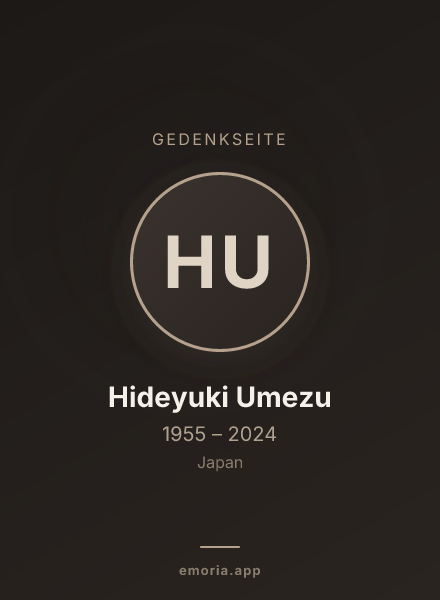 Gedenkportrait von Hideyuki Umezu