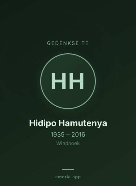 Gedenkportrait von Hidipo Hamutenya