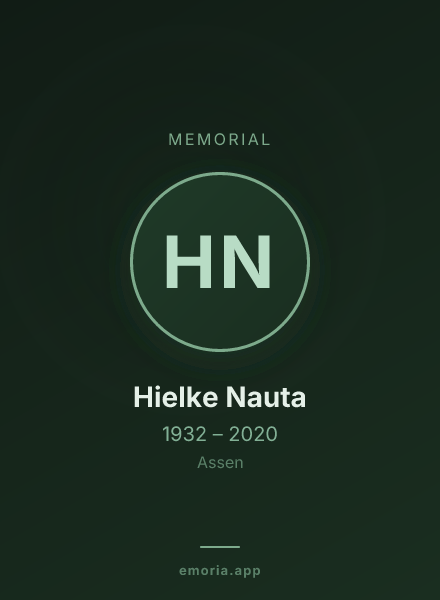 Memorial portrait of Hielke Nauta