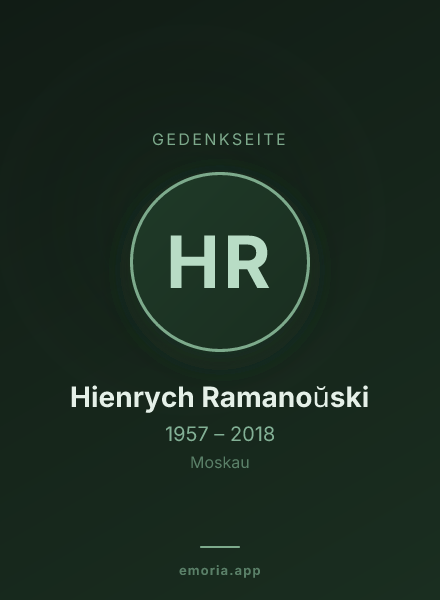 Gedenkportrait von Hienrych Ramanoŭski