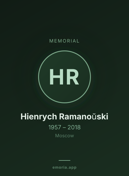 Memorial portrait of Hienrych Ramanoŭski