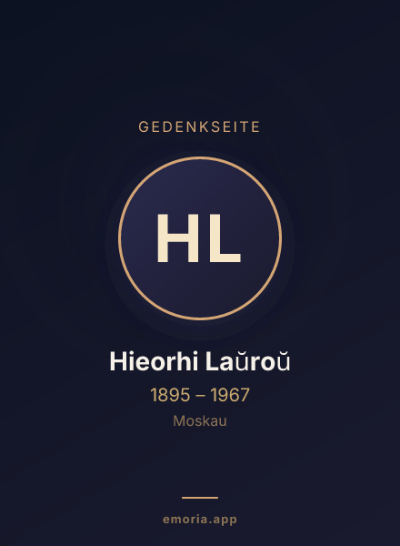 Gedenkportrait von Hieorhi Laŭroŭ