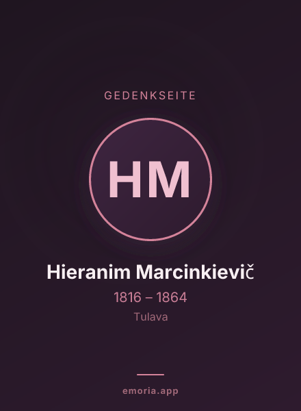 Gedenkportrait von Hieranim Marcinkievič
