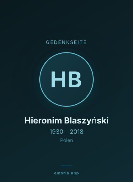 Gedenkportrait von Hieronim Blaszyński