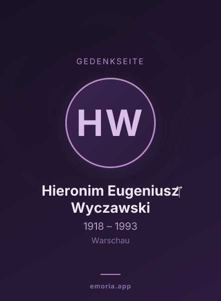 Gedenkportrait von Hieronim Eugeniusz‏‎ Wyczawski