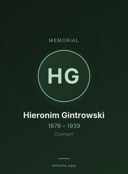 Memorial portrait of Hieronim Gintrowski